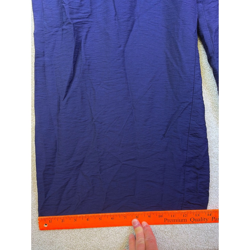 Simply Vera Vera Wang Wide Leg Pants Women 1X Blue Smocked Waist Rayon Blend NEW - Picture 9 of 9